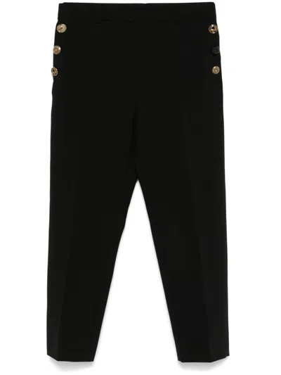 Moschino Tapered Tailored Trousers In Black