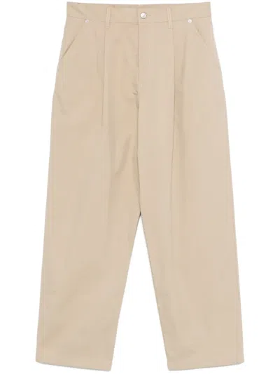Moschino Tapered Trousers In Neutrals