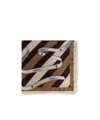 Moschino Ribbon-striped Silk Scarf In Multi