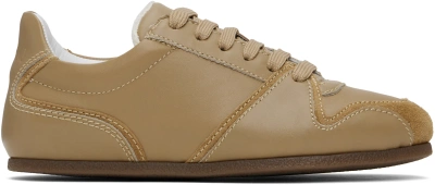 Moschino Taupe Tennis Sneakers In 10b Beige/beige