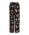 Moschino Pants Featuring Elastic Waistband Print In Black