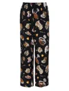 Moschino Pants Featuring Elastic Waistband Print In Black