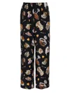 Moschino Pants Featuring Elastic Waistband Print In Black