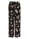 Moschino Pants Featuring Elastic Waistband Print In Black