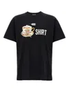 Moschino T-shirt Whit Maxi Print In Black