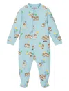 Moschino Teddy And Balloon Logo-print Bodysuit In 蓝色
