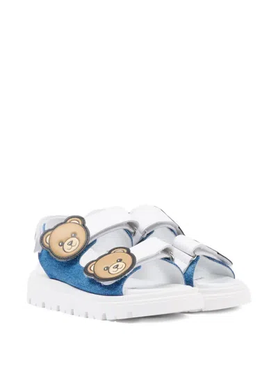 Moschino Kids' Teddy-applique Sandals In Multi