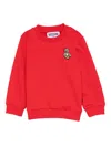 Moschino Teddy-appliqué Sweatshirt In Red