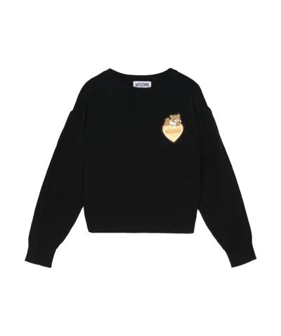 MOSCHINO MOSCHINO KIDS TEDDY BEAR PATCH CREWNECK JUMPER