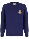 Moschino Blue Wool Sweater In Blue
