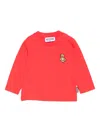 Moschino Teddy Bear-appliqué Long-sleeve T-shirt In Red