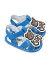 Moschino Teddy Bear-appliqué Sandals In Blue