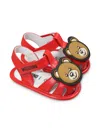 Moschino Teddy Bear-appliqué Sandals In Red
