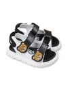 Moschino Multicolor Sandals For Babykids And Kids In White