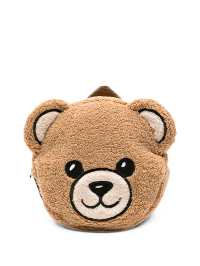 Moschino Kids' Teddy Bear Backpack In Brown