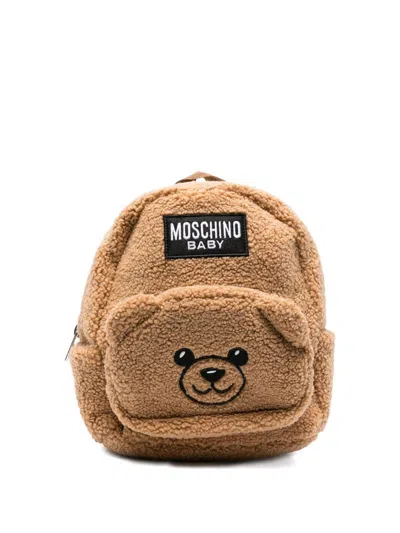 Moschino Kids' Teddy Bear Backpack  In Brown