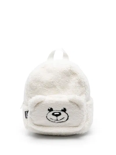 Moschino Kids' Teddy Bear Backpack In White