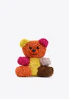 Moschino Whimsical Teddy Bear Shoulder Bag In Vibrant Mohair Blend In Multicolour