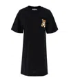 Moschino Teddy Bear Beaded T-shirt Dress In Black