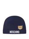 Moschino Teddy Bear Beanie In Blue