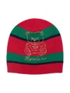 Moschino Teddy Bear Beanie In Red