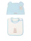 Moschino Teddy Bear Beanie Set In Blue