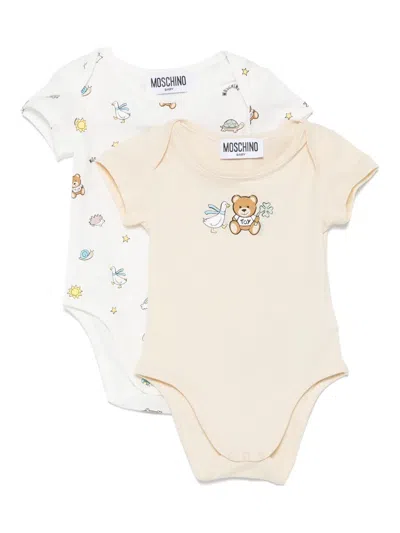 Moschino Babies' Teddy Bear Bodies (pack Of Two) In 白色