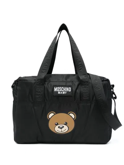 Moschino Teddy Bear Changing Bag In Black