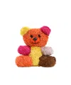 Moschino Whimsical Teddy Bear Shoulder Bag In Vibrant Mohair Blend In Multicolor