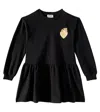 Moschino Teddy Bear Cotton-blend Dress In Black