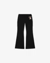 Moschino Teddy Bear Cotton Plush Pants In Black