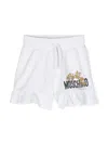 Moschino Teddy Bear Cotton Shorts In White