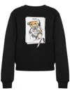Moschino Printed Cotton Jersey Sweatshirt In Black