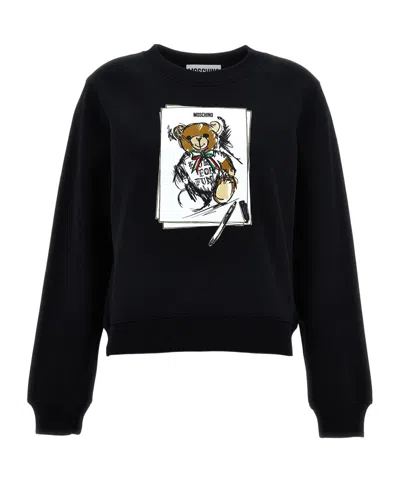 MOSCHINO MOSCHINO GRAPHIC PRINTED CREWNECK SWEATSHIRT