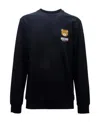Moschino Teddy Bear Cotton Sweatshirt In Black