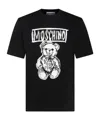 Moschino Crew Neck Graphic Print Short Sleeves In Black