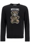 Moschino Teddy Bear Cotton T-shirt In Black