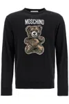 Moschino Teddy Bear Cotton T-shirt In Black