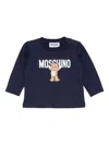 Moschino Teddy Bear Cotton T-shirt In Blue