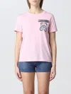 Moschino Teddy Bear Cotton T-shirt In Pink