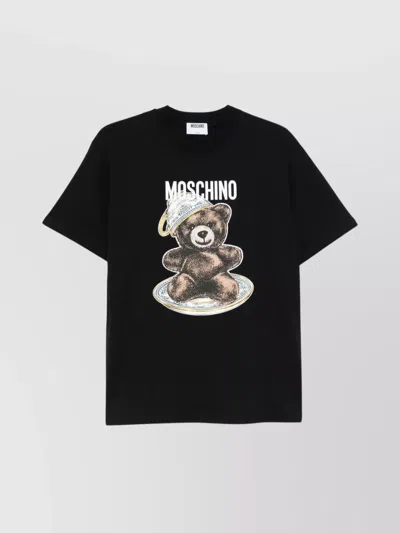 Moschino Teddy Bear Crewneck T-shirt In Black