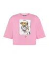 Moschino Teddy Bear Cropped T-shirt In White