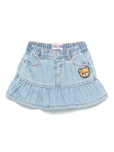 MOSCHINO TEDDY BEAR DENIM SKIRT