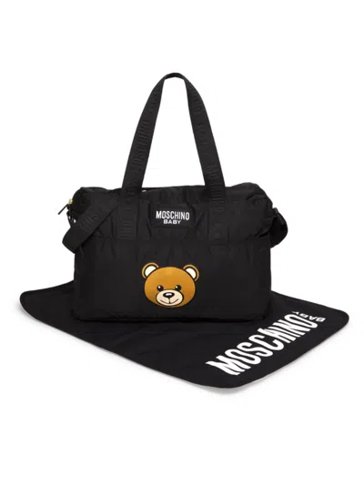Moschino Teddy Bear-print Changing Bag In Black