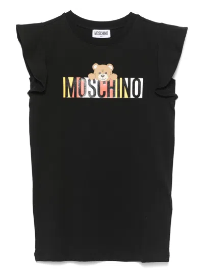 Moschino Kids' Teddy Bear Dress In Black