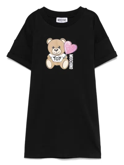 Moschino Kids' Teddy Bear Dress In Black