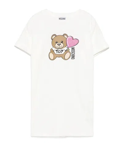 Moschino Kids' Teddy Bear Dress In White