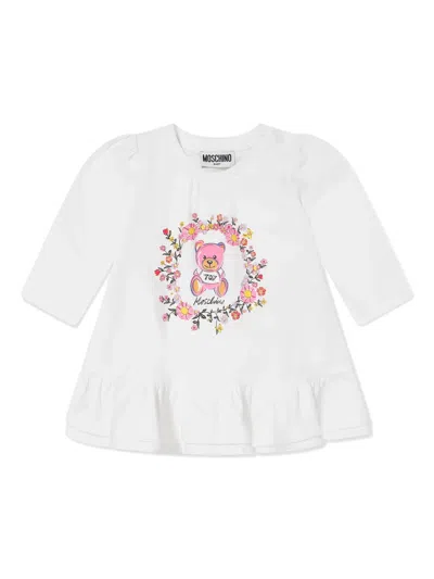 Moschino Baby Girls Teddy Bear Dress In Ivory