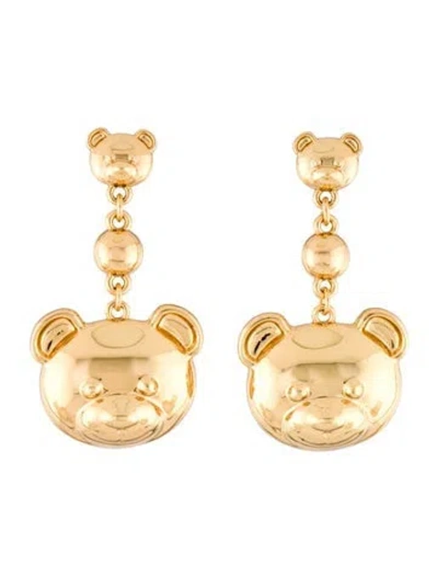 Pre-owned Moschino Teddy Bear Drop Earrings In Multi