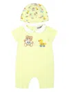 Moschino Teddy Bear-duck Motif Babygrow Set (set Of Two) In Yellow